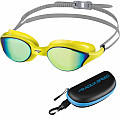 Aqua Speed ​​Vortex Mirror Swimming Goggles with Case Yellow