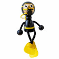 Wooden figurine Agama diver