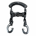 Aropec carabiner with double BLACK spiral