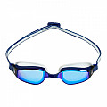 Aqua Sphere FASTLANE titanium swimming goggles. mirror glass blue