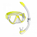 Snorkeling set mask and snorkel Mares WAHOO with bag - neon yellow