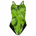 Women's swimwear Michael Phelps MESA LADY MID BACK multicolor/green - DE30