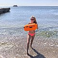 Swimming buoy and dry bag Agama SWIM PRO 28 L