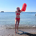 Swimming buoy and dry bag Agama SWIM PRO 28 L