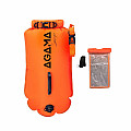 Swimming buoy and dry bag Agama SWIM PRO 28 L mobile phone case