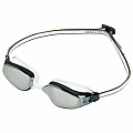 Aqua Sphere FASTLANE titanium swimming goggles. silver mirror glasses - white/gray