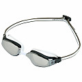 Aqua Sphere FASTLANE titanium swimming goggles. silver mirror glasses - white/gray