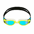 Swimming goggles Aqua Sphere KAIMAN EXO titanium. mirror glass blue - yellow