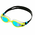 Swimming goggles Aqua Sphere KAIMAN EXO titanium. mirror glass blue - yellow