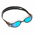 Swimming goggles Aqua Sphere KAIMAN EXO titanium. mirror glass blue