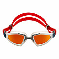 Swimming goggles Aqua Sphere KAYENNE PRO titanium. mirror glasses red - red/white/grey