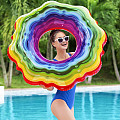Inflatable ring Bestway 36163 RAINBOW RIBBON TUBE JELLY 115 cm red